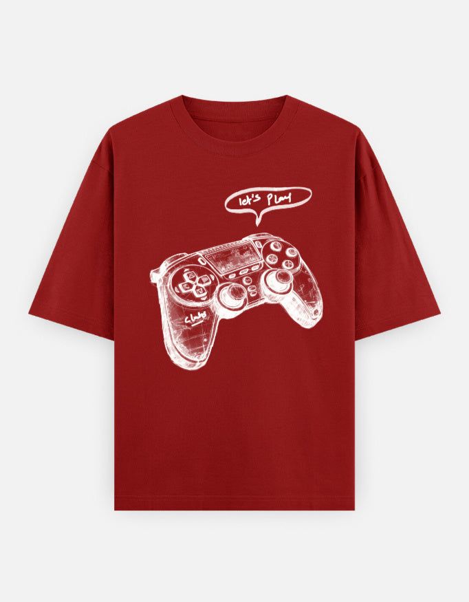 C-Labs Let's Play Oversized Classic T-Shirt Red Front_1_c_10_85964638-f3ef-4e49-9430-aa2cc8eb0a02