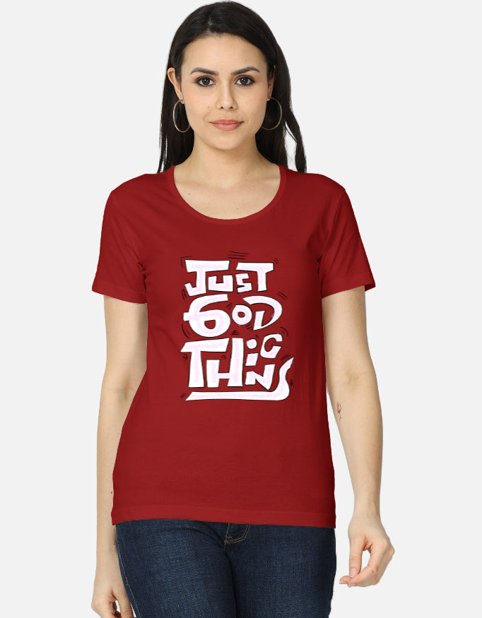 C-Labs Just God Things Women's Classic T-Shirt Red Front_1_c_10_8bfff66e-25b0-48a2-ad3d-e969f1d255d7