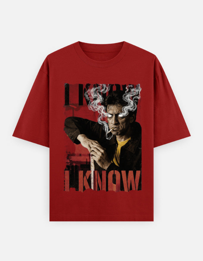 C-Labs I know I know Oversized Classic T-Shirt Red Front_1_c_10_a47bcb39-0afd-4827-8812-8032264b9fef
