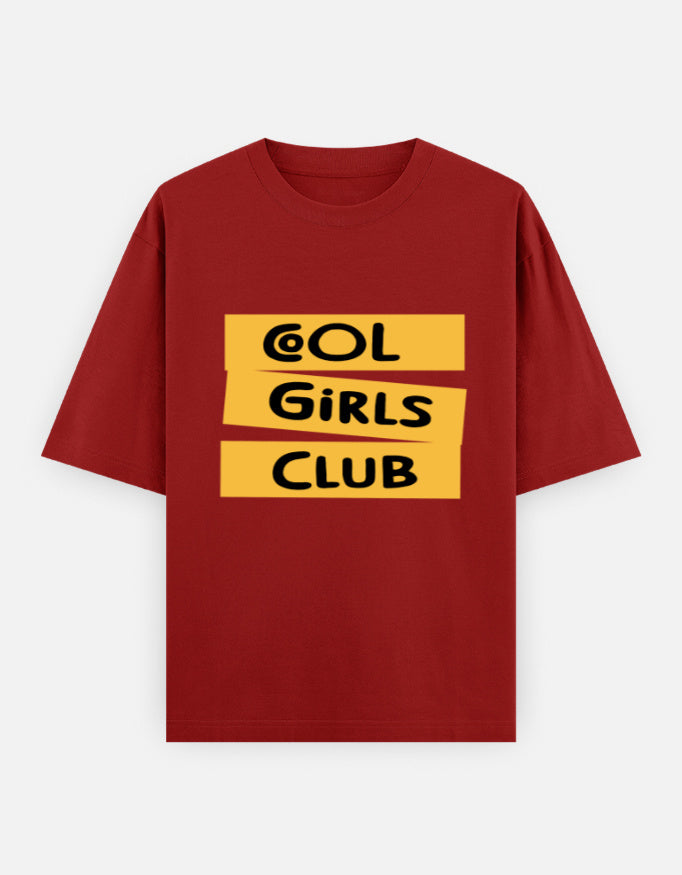 C-Labs Cool Girls Club Oversized Classic T-Shirt Red Front_1_c_10_a568cf93-7654-475a-bcc0-e0abd678688a