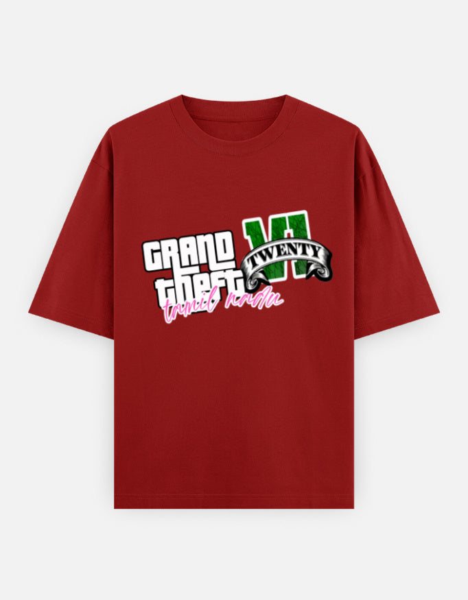 C-Labs Grand Theft Auto: Tamil Nadu Edition Oversized Classic T-Shirt Red Front_1_c_10_a97fc3b1-5e60-4cc8-a728-8f193e97f312