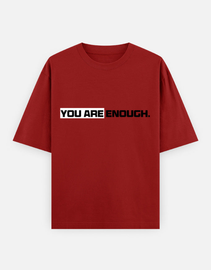 C-Labs You Are Enough Oversized Classic T-Shirt Red Front_1_c_10_b7aea2d5-95dd-46fc-b8ad-c62381e71dbb