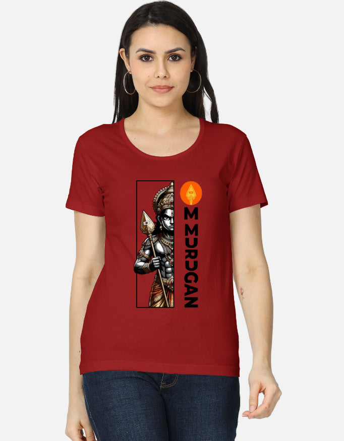C-Labs Om Murugan Women's Classic T-Shirt Red Front_1_c_10_b95893d3-a36d-4253-8c33-c60608da3b93