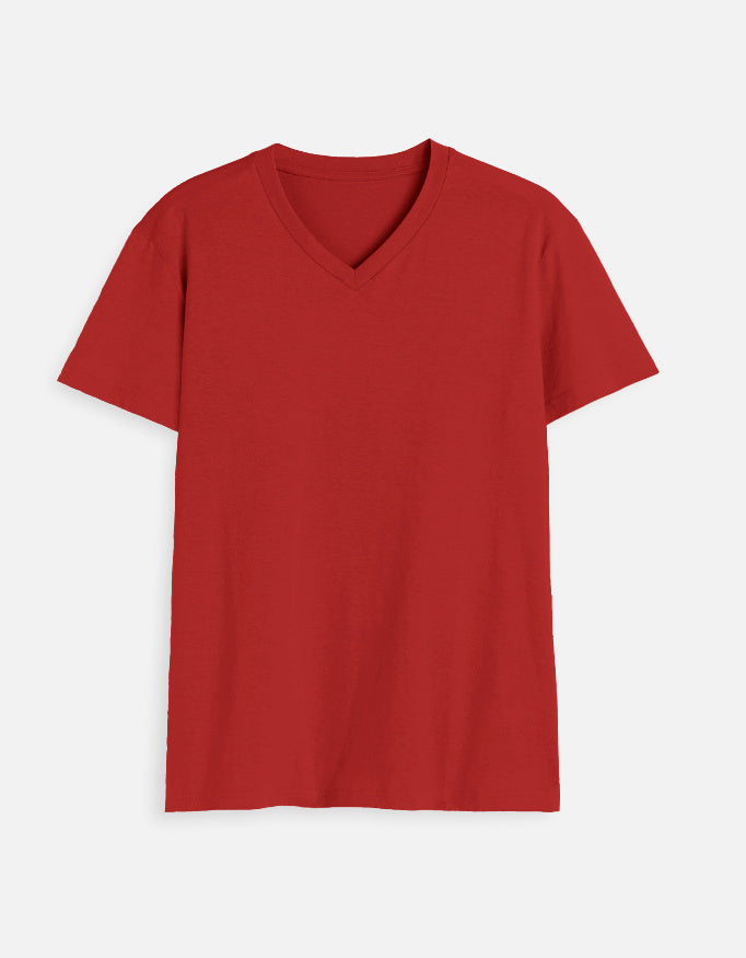 C-Labs C-Standard: V Neck T-Shirt V-Neck T-Shirt Red Front_1_c_10_c0de063d-14f5-413d-a499-18c968fe77c3