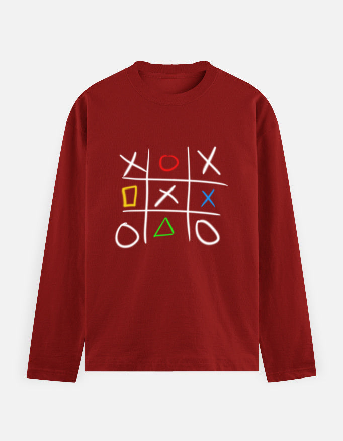 C-Labs Play Station XO Full Sleeve T-Shirt Red Front_1_c_10_c0e62b24-d5a6-4bd6-8261-75dc6feded79