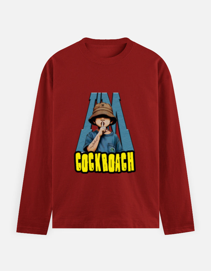 C-Labs I'm Cockroach Full Sleeve T-Shirt Red Front_1_c_10_c726a4d5-0fe6-469a-81cb-59de6bb66b4d