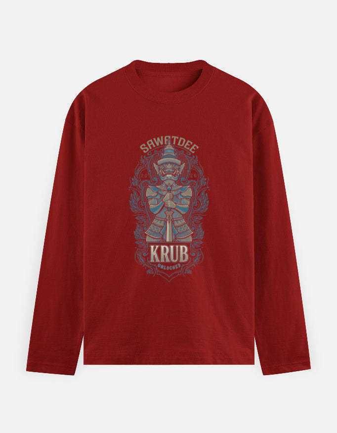 C-Labs Sawatdee Krub Full Sleeve T-Shirt Red Front_1_c_10_cc45aa8d-e40e-464a-bf2b-edd21f7a7707