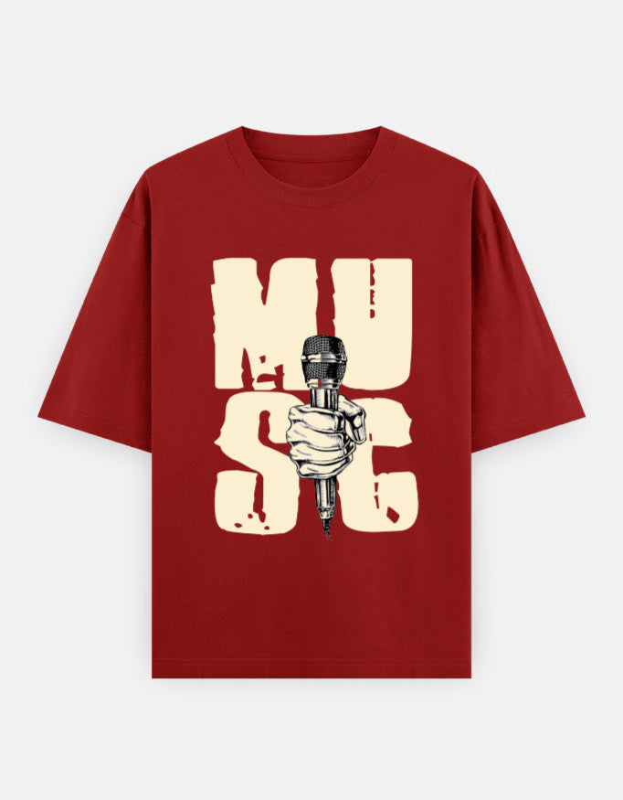 C-Labs Music Oversized Classic T-Shirt Red Front_1_c_10_d607f2f8-dfa9-426e-8800-dd155ecf3cca