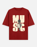 C-Labs Music Oversized Classic T-Shirt Red Front_1_c_10_d607f2f8-dfa9-426e-8800-dd155ecf3cca