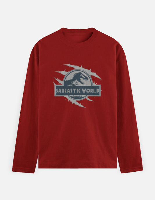 C-Labs Sarcastic World Full Sleeve T-Shirt Red Front_1_c_10_e3d3451c-54ca-4369-9497-5a3a39b60818