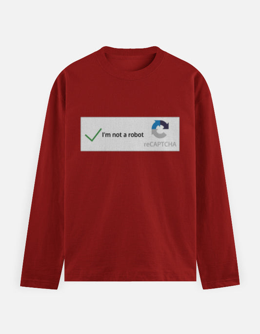 C-Labs I'm Not a Robot Full Sleeve T-Shirt Red Front_1_c_10_e9bb9e36-caa4-4374-b81e-898c7098b940