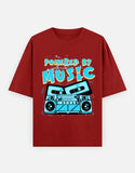 C-Labs Powered By Music Oversized Classic T-Shirt Red Front_1_c_10_ed94e84a-950c-41fe-b53e-f3ac99c8baa0