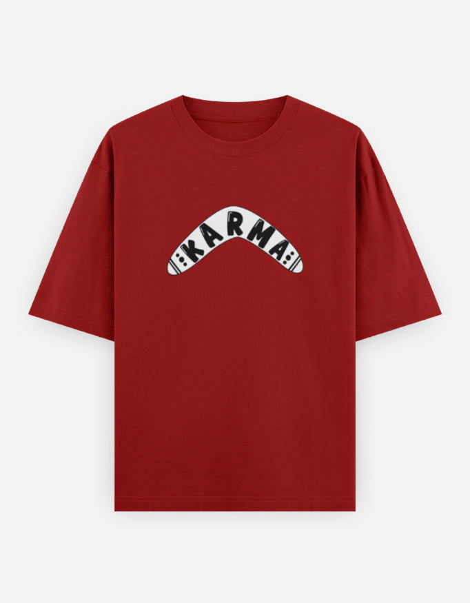 C-Labs Karma Boomerang Oversized Classic T-Shirt Red Front_1_c_10_ef510a7d-d54a-4bf5-a28e-7d21086a2f0e