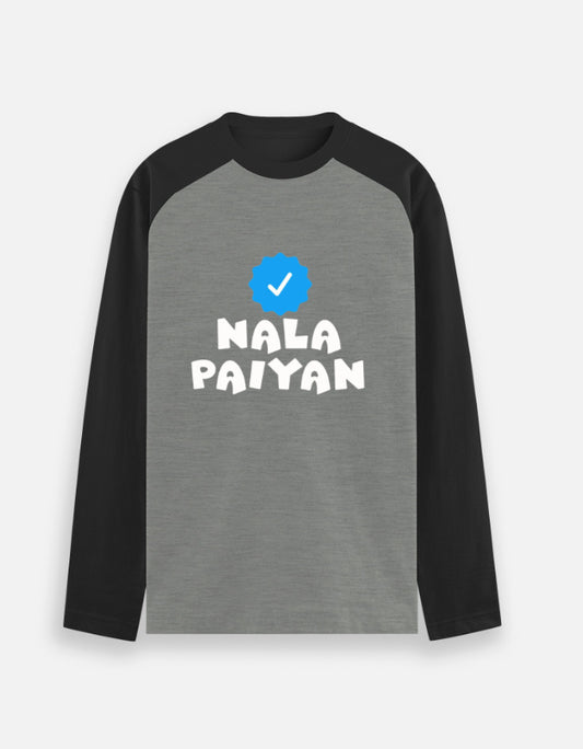 C-Labs Verified Nala Paiyan Raglan T-Shirt Black Charcoal Melange Front_1_c_11_51f79a4f-1854-4c8e-b080-15d0834e8a16