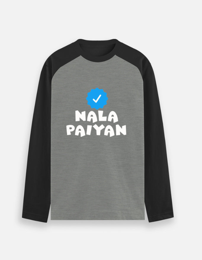 C-Labs Verified Nala Paiyan Raglan T-Shirt Black Charcoal Melange Front_1_c_11_51f79a4f-1854-4c8e-b080-15d0834e8a16