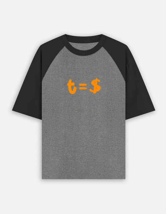 C-Labs Time Is Money Oversized Classic T-Shirt Black Charcoal Melange Front_1_c_11_aa774644-dc50-4de6-bfad-eb04ff60bdef