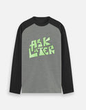 C-Labs Ask Later Raglan T-Shirt Black Charcoal Melange Front_1_c_11_c580321c-86a0-4887-88c9-cbc1035b9fe1