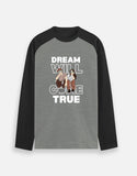 C-Labs Dream Will Come True Raglan T-Shirt Black Charcoal Melange Front_1_c_11