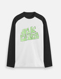 C-Labs Ask Later Raglan T-Shirt Black White Front_1_c_16