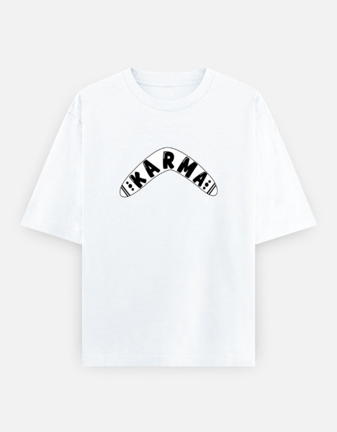 C-Labs Karma Boomerang Oversized Classic T-Shirt White Front_1_c_1_03d787ea-d6eb-4c47-a768-644bd6e5dd6a