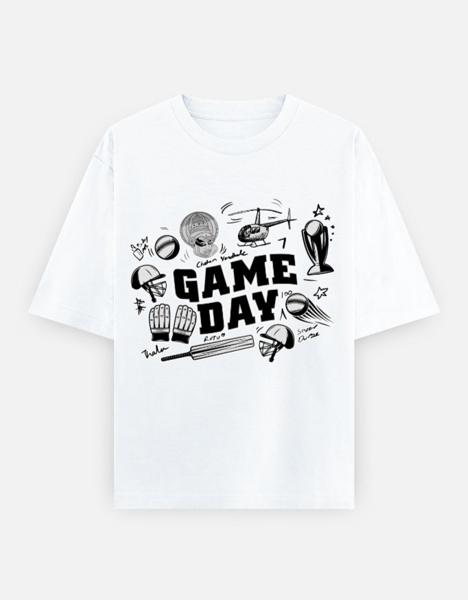 C-Labs Game Day CSK theme Oversized Classic T-Shirt White Front_1_c_1_07e4e7df-99b1-4ff3-80f3-01bdca047f1b