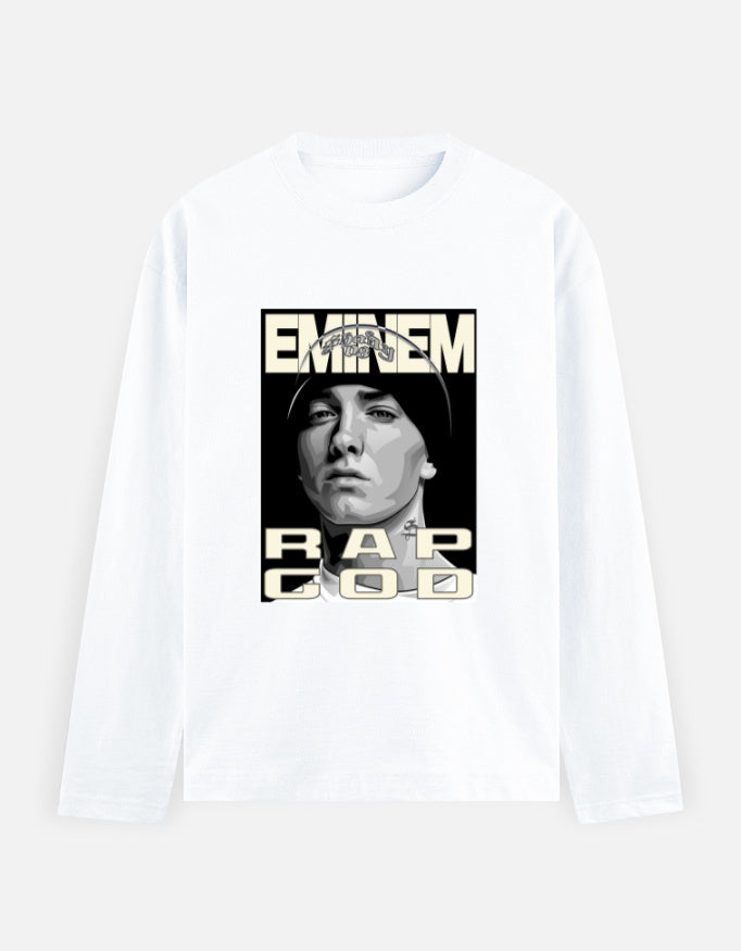 C-Labs Rap God Full Sleeve T-Shirt White Front_1_c_1_0aff9d5b-b62b-47c9-8145-5f5847cfac2d