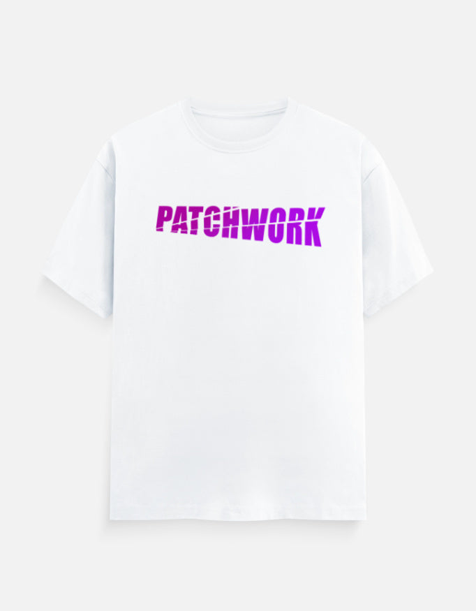 C-Labs Patchwork Classic Crew T-Shirt White Front_1_c_1