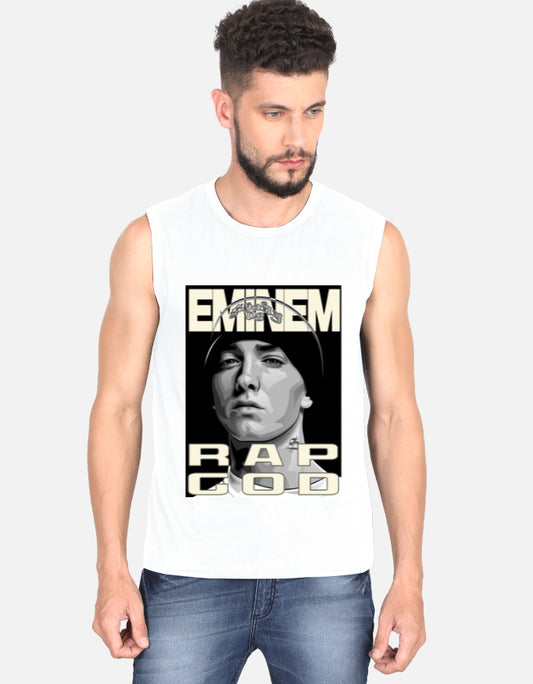 C-Labs Rap God Sleeveless T-Shirt White Front_1_c_1_35695a66-2d4e-4cc4-80d3-aac3c1a1c82e