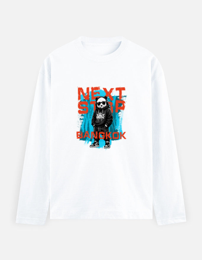 C-Labs Next Stop: Bangkok Full Sleeve T-Shirt White Front_1_c_1_41553cbb-e8b4-4b80-a5aa-b6645840914a
