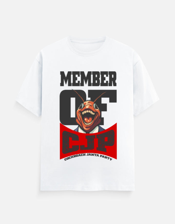 C-Labs Member of Cockroach Janatha Party Classic Crew T-Shirt White Front_1_c_1_4176a475-1b56-4177-bd38-5f99bfb44672