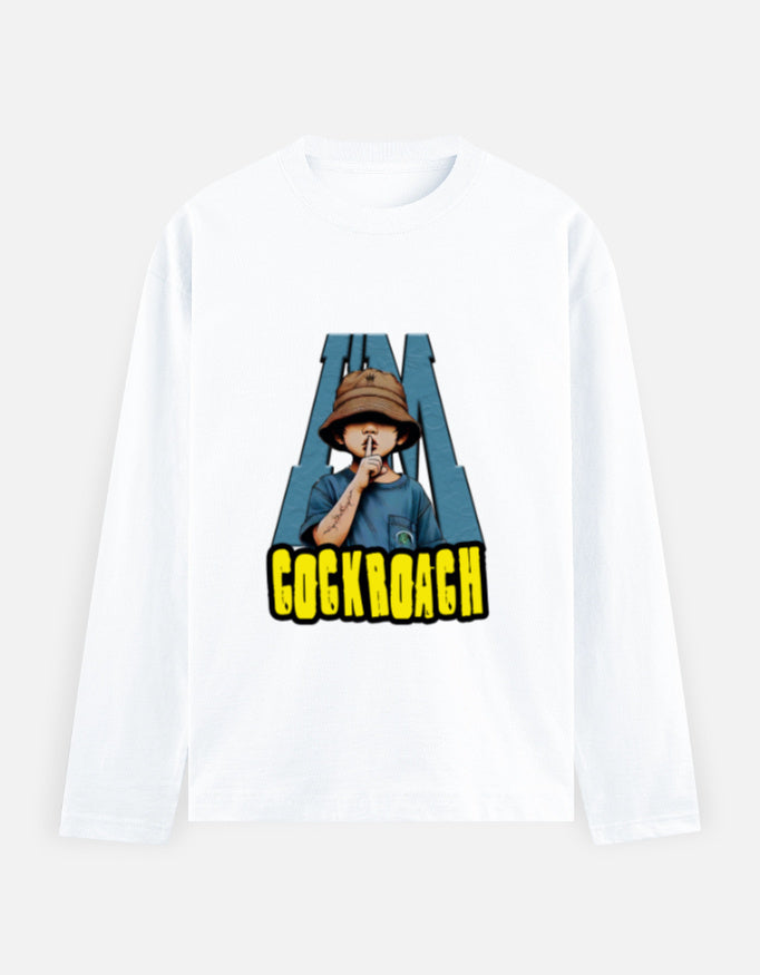 C-Labs I'm Cockroach Full Sleeve T-Shirt White Front_1_c_1_58fc7cb9-c878-4837-b670-f88e0dcae247