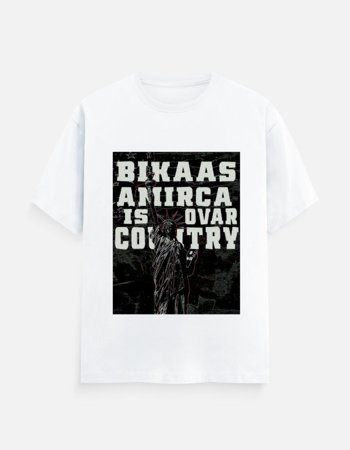 C-Labs Bikaas Amirca Is Ovar Country Classic Crew T-Shirt White Front_1_c_1_5dad9711-99cc-4b2d-aad4-2c8599af20f6