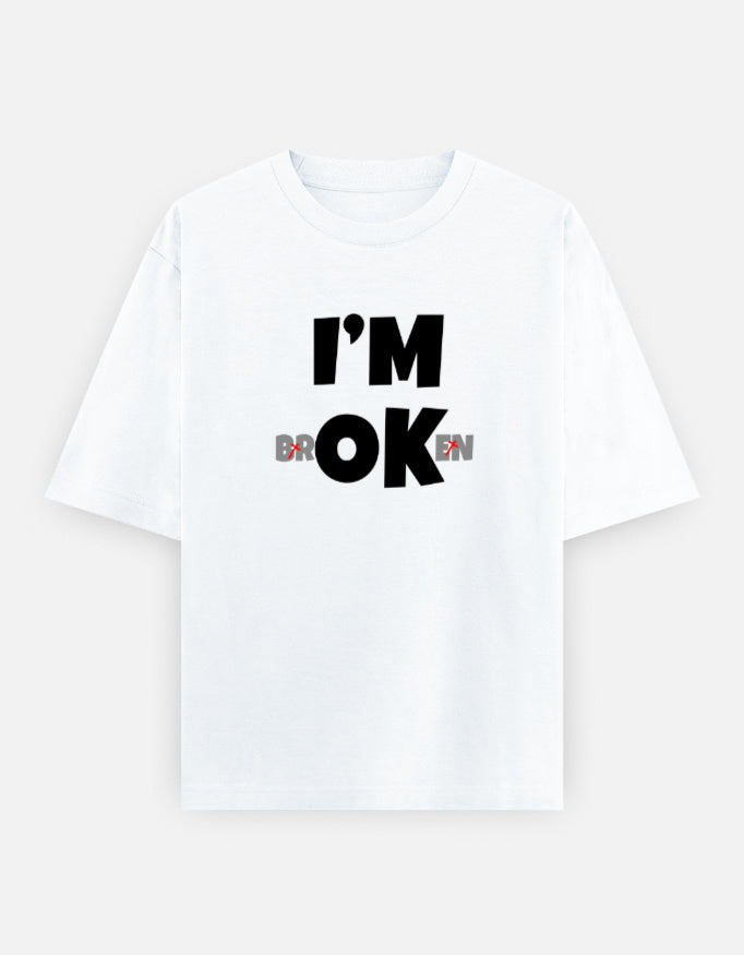 C-Labs I'M BROKEN Oversized Classic T-Shirt White Front_1_c_1_af882999-f60f-4c10-a3e1-41ff06f7a24c
