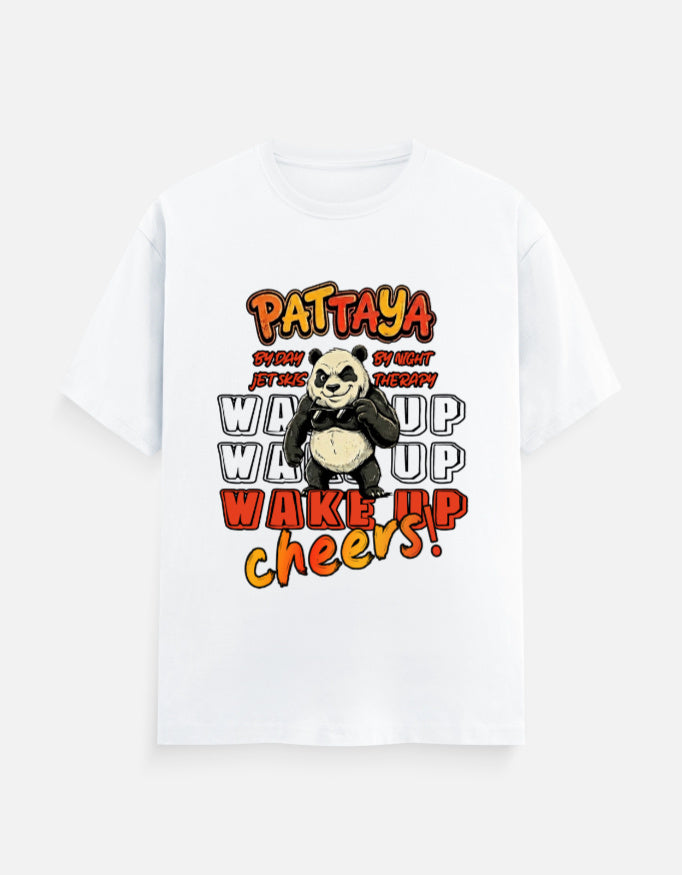 C-Labs Pattaya Wake Up Classic Crew T-Shirt White Front_1_c_1_e402cc3c-bebd-47af-b595-79e103fb507c