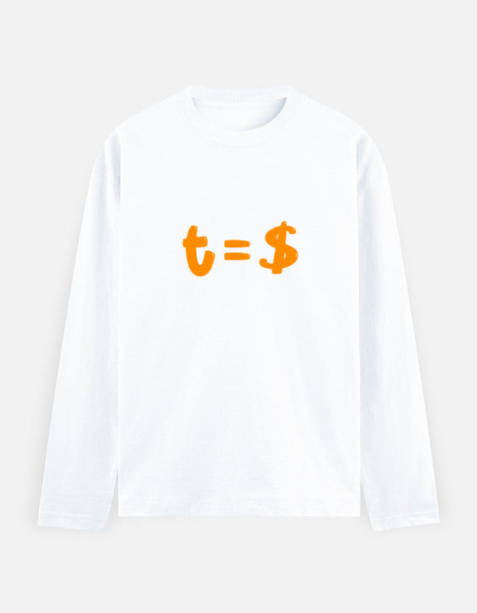 C-Labs Time Is Money Full Sleeve T-Shirt White Front_1_c_1_ebc4e005-0f82-4e5b-be2c-a5fbe6e5fc7c
