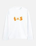 C-Labs Time Is Money Full Sleeve T-Shirt White Front_1_c_1_ebc4e005-0f82-4e5b-be2c-a5fbe6e5fc7c