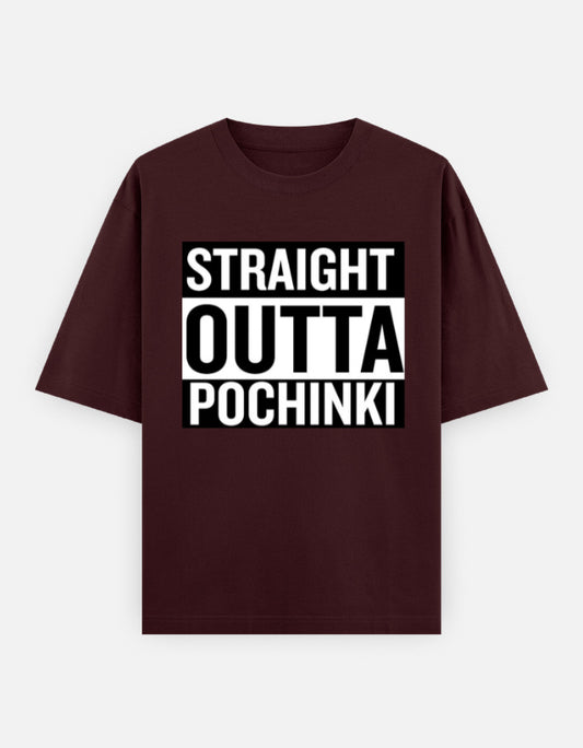 C-Labs Straight Outta Pochinki Oversized Classic T-Shirt Maroon Front_1_c_25_0777d80d-3613-49a2-b9d2-95623166ba80