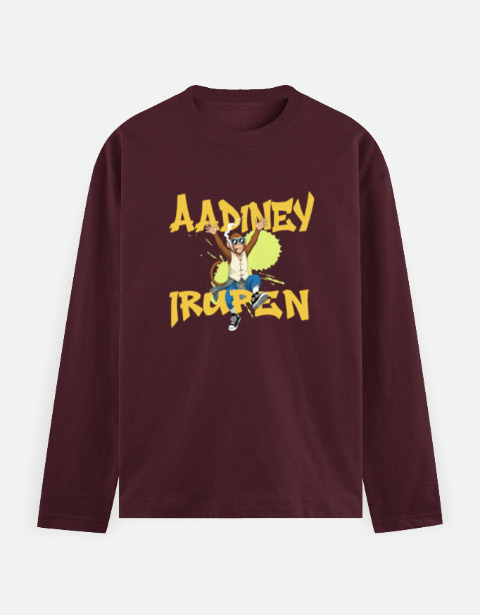 C-Labs Aadiney Irupen Full Sleeve T-Shirt Maroon Front_1_c_25_08d21722-1a3d-4a37-baef-863f5b72c976