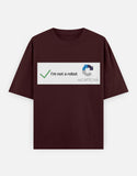 C-Labs I'm Not a Robot Oversized Classic T-Shirt Maroon Front_1_c_25_0997d5a6-08f5-4dbe-8c84-f9626d7d6526
