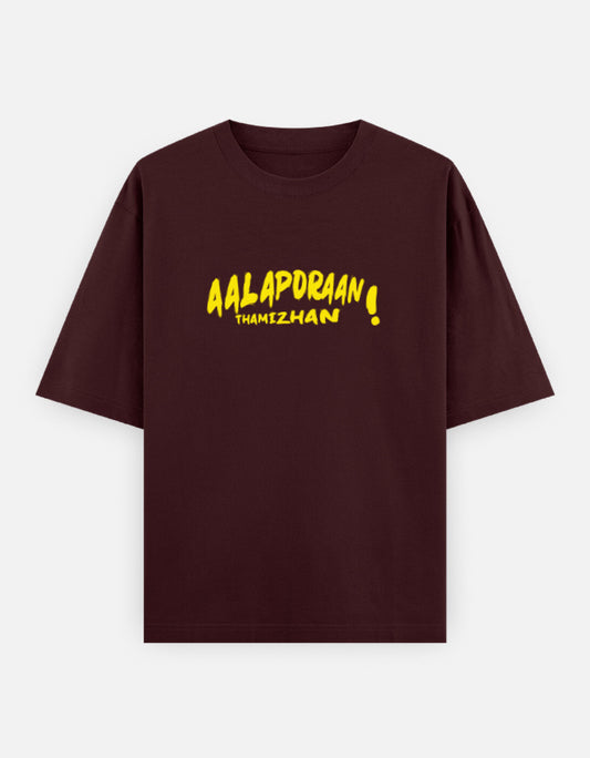 C-Labs Aalaporan Tamizhan Oversized Classic T-Shirt Maroon Front_1_c_25_09e2d23f-da52-47f7-817c-b7dff5d6963b