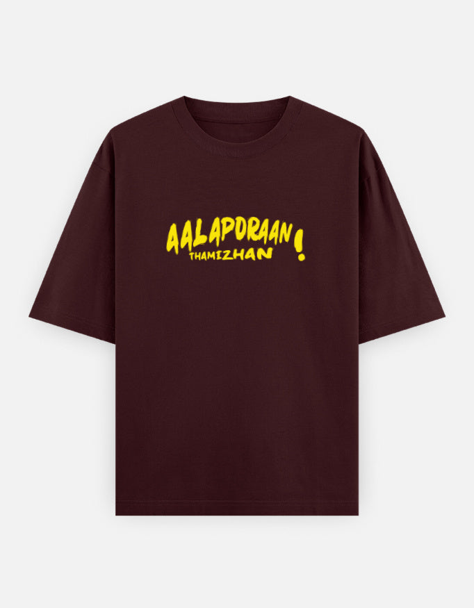 C-Labs Aalaporan Tamizhan Oversized Classic T-Shirt Maroon Front_1_c_25_09e2d23f-da52-47f7-817c-b7dff5d6963b