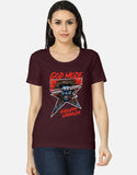 C-Labs Karuppu God Mode Women's Classic T-Shirt Maroon Front_1_c_25_113dcc8a-0dbe-4be6-a0af-eb744a681c58