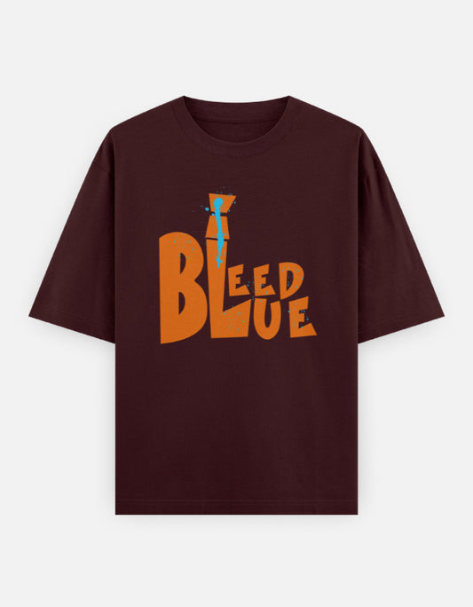 C-Labs I Bleed Blue Oversized Classic T-Shirt Maroon Front_1_c_25_17d60079-76ee-4cbd-8929-eef1ca172486