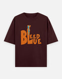 C-Labs I Bleed Blue Oversized Classic T-Shirt Maroon Front_1_c_25_17d60079-76ee-4cbd-8929-eef1ca172486
