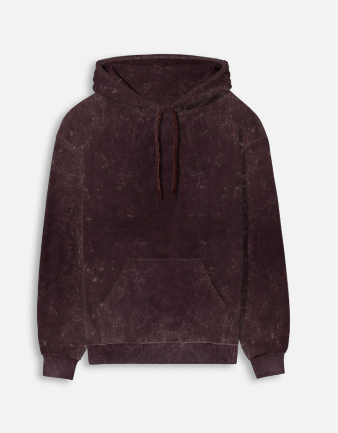 C-Labs C-Prime: Acid Washed Hoodie Acid Washed Hoodie Maroon Front_1_c_25_19030211-39a3-4746-b7f4-d43365aaddc9