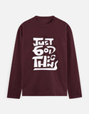 C-Labs Just God Things Full Sleeve T-Shirt Maroon Front_1_c_25_204e23d2-be74-4ab6-a534-00ab7108e1ad