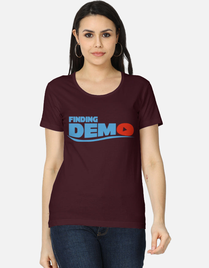 C-Labs Finding Demo Women's Classic T-Shirt Maroon Front_1_c_25_25be3533-5881-48a7-88eb-e62fb20bd081