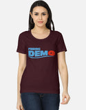C-Labs Finding Demo Women's Classic T-Shirt Maroon Front_1_c_25_25be3533-5881-48a7-88eb-e62fb20bd081