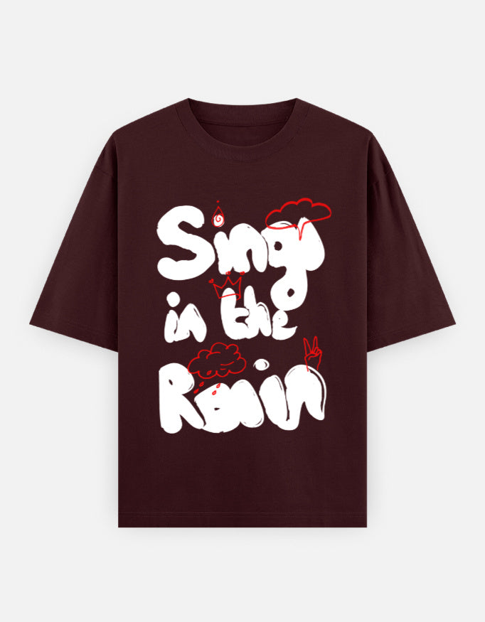 C-Labs Sing in the Rain Oversized Classic T-Shirt Maroon Front_1_c_25_2d756a6e-3a0d-4587-9f64-7ca8b9eb8ae7