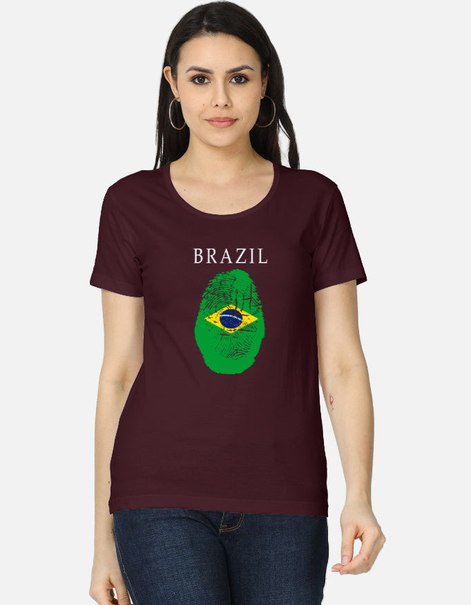 C-Labs Brazil Women's Classic T-Shirt Maroon Front_1_c_25_2e28bb82-9332-4f80-a153-ae128b5f3516